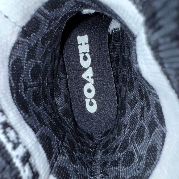 NWOB COACH Rivington Signature Knit Waterproof Chelsea Rain Boot in Black Size 5 - Picture 11 of 13